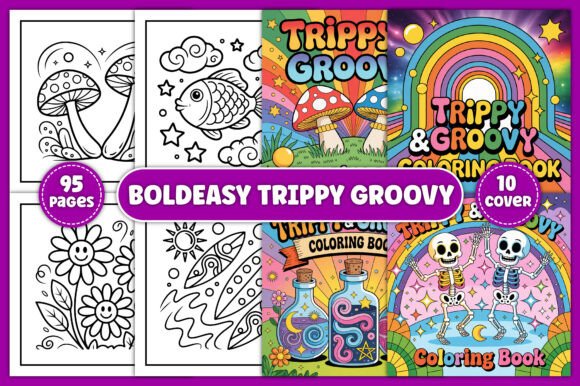 Download Bold Easy Trippy Groovy Coloring Pages - Premium Resources
