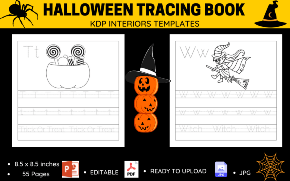 Download ABC Halloween Tracing Coloring Book KDP - Halloween Collection