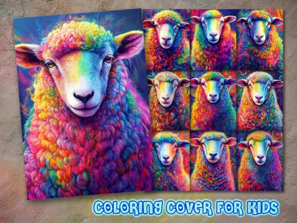 Download Sheep Coloring Book Cover Design - Design Collection