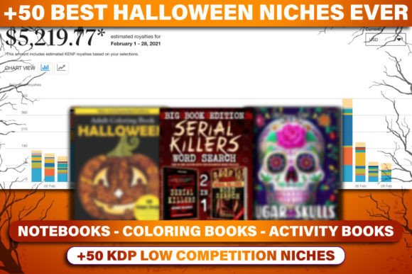 Download +50 KDP NICHES HALLOWEEN NICHES - Halloween Collection