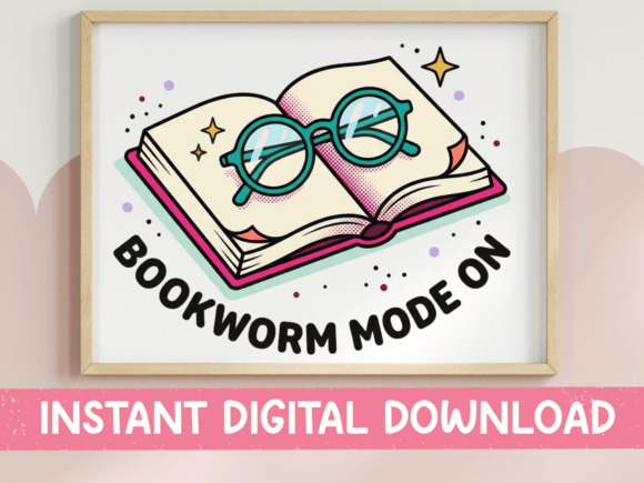 Download Bookworm Mode on Retro Book Design - Design Collection