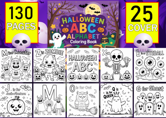 Download Halloween ABC Alphabet Coloring Book - Halloween Collection