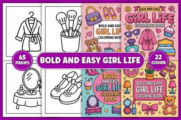 Download Bold and Easy Girl Life Coloring Book - Premium Resources