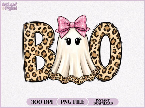 Download Boo Ghost Leopard Halloween PNG - Premium Resources