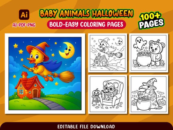 Download Baby Animals Halloween Coloring Pages - Halloween Collection