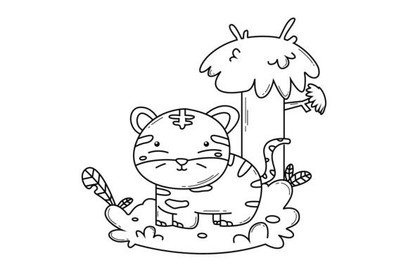Download Jungle Animal Coloring Book Design Art - Design Collection