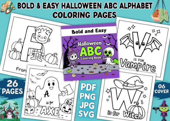 Download Halloween ABC Alphabet Coloring Pages - Halloween Collection