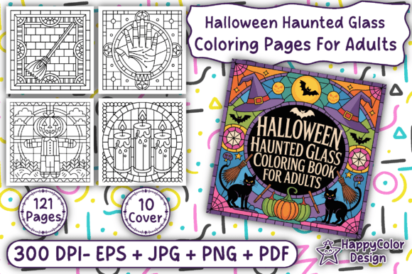Download Halloween Haunted Glass Coloring Pages - Halloween Collection