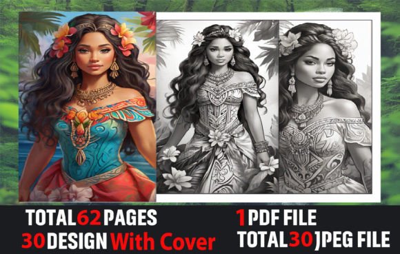 Download Polynesian Princess Coloring Page Design - Design Collection