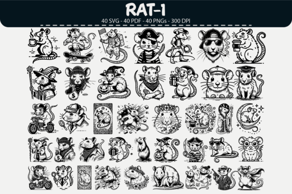 Download Rat Vector Clipart – 40 Designs - Design Collection