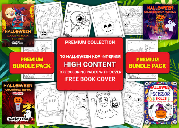 Download 10 Halloween Kdp Interior Bundle Pack - Halloween Collection