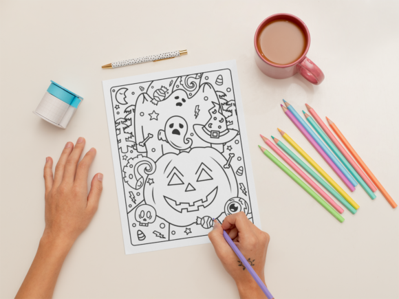 Download Halloween Coloring Page for Adults #1 - Halloween Collection