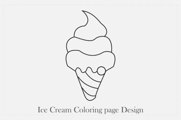 Download Ice Cream Coloring Page Design - Design Collection