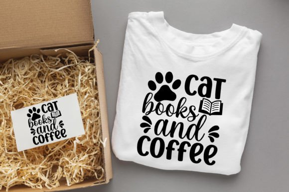 Download Cat Books and Coffee /Book Design - Design Collection