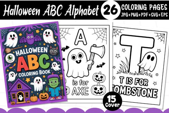 Download Halloween ABC Alphabet Coloring Pages - Halloween Collection