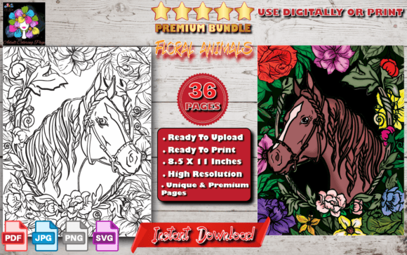 Download Cute Animals and Floral Designs - Design Collection