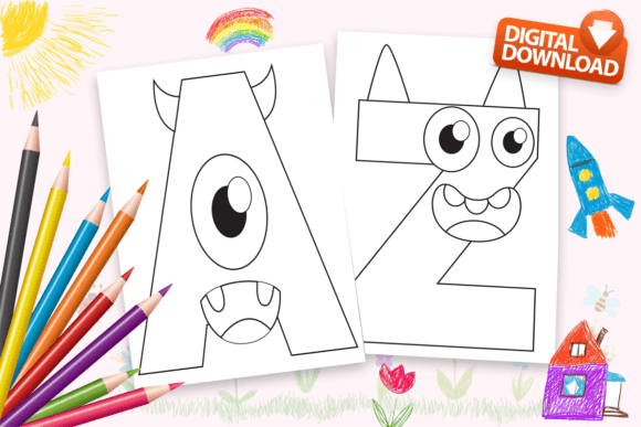 Download Halloween Monster Alphabet Coloring Book - Halloween Collection