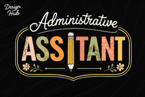 Download Admin Assistant Floral Design PNG - Design Collection