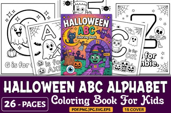 Download Halloween ABC Alphabet Coloring Book - Halloween Collection