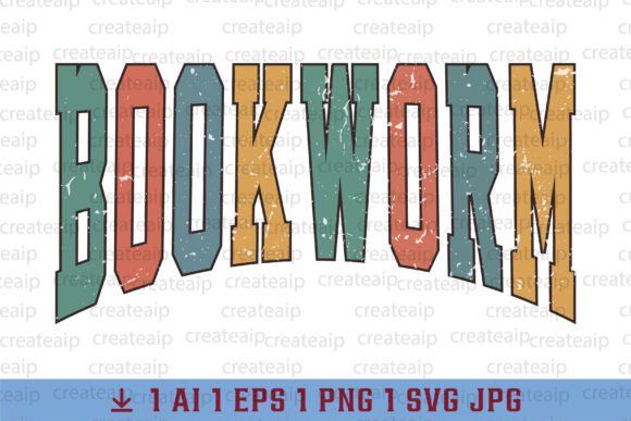 Download Bookworm PNG Book Lover Varsity Design - Design Collection