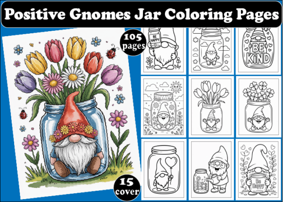 Download 105 Positive Gnomes Jar Coloring Pages - Premium Resources